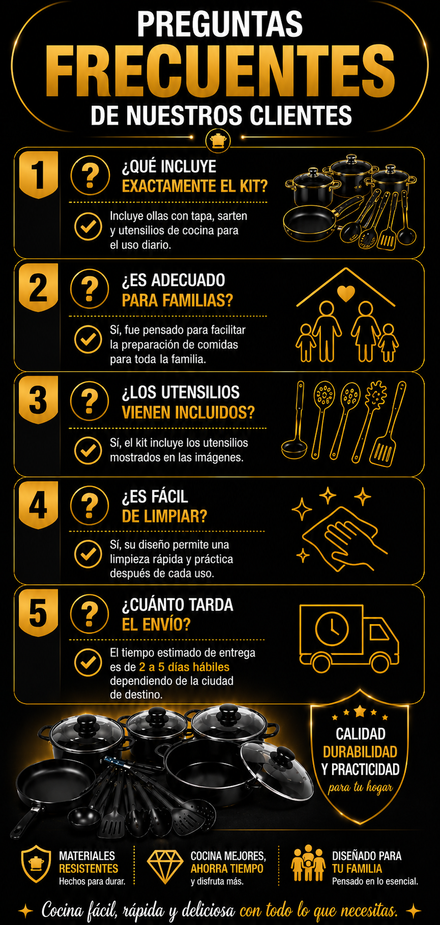 ✨ Ollas Premium 13 piezas