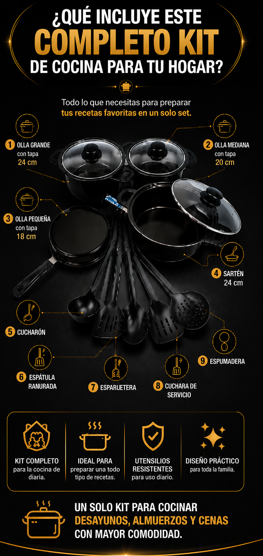 ✨  Ollas Premium 13 piezas